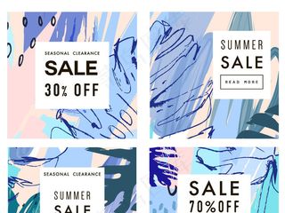 涂鸦色块几何图形背景图素材元素模板