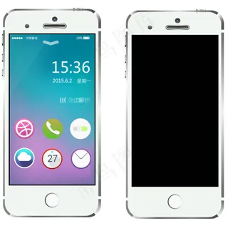 仿真白色手机模板图标