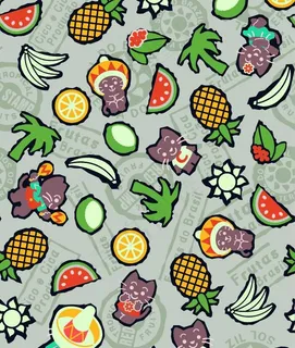 猫咪与水果图片