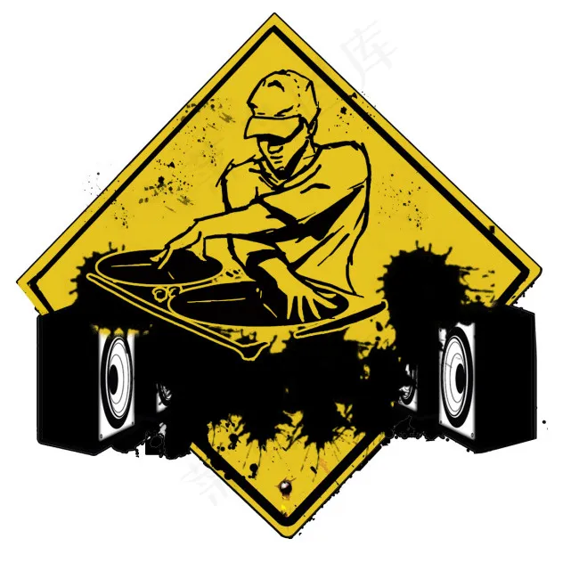 dj剪影音乐素材psd模版下载