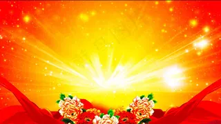 中国风丝绸牡丹党政视频背景