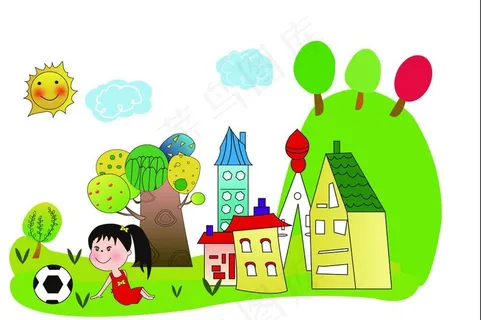 小儿乐园 房子 树林图片 小儿乐园 房子 树林图片