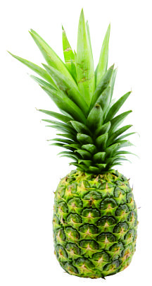 绿色清新风菠萝果肉免抠元素