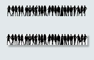 组剪影艺术剪辑