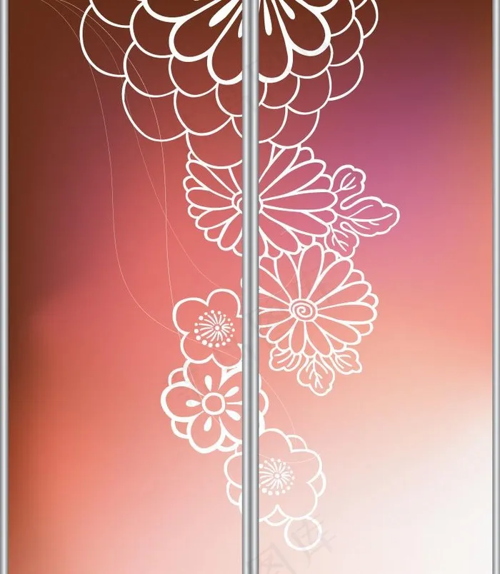 花移门ai矢量模版下载