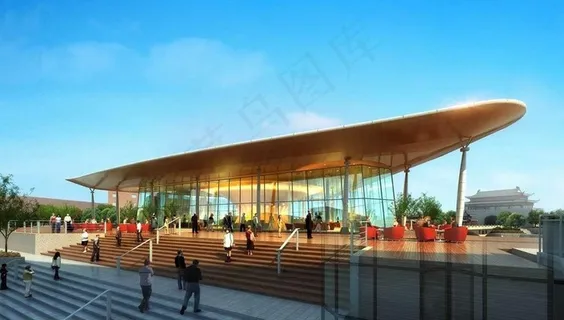 高档城市玻璃建筑图片