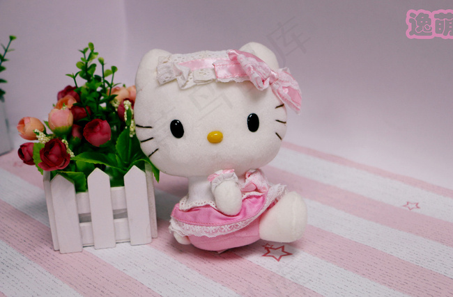 逸萌毛绒玩具可爱kitty猫图片
