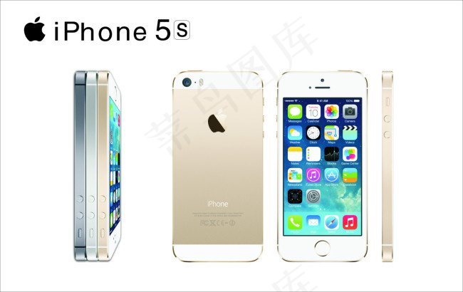 苹果 5S 手机海报cdr矢量模版下载