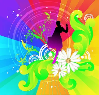 梦幻炫彩底纹背景