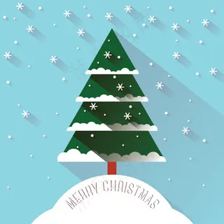 卡通圣诞树矢量素材