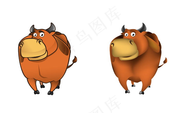 可爱的卡通动物图像01矢量素材