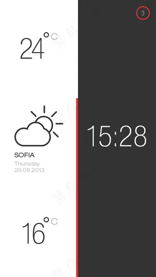 天气界面PSD分层素材