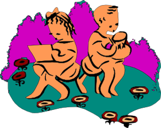 孩子们画着色剪贴画