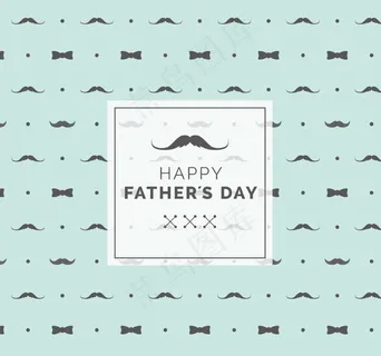 胡须父亲节贺卡