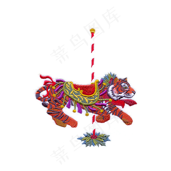 位图 绣花 民族风 动物 老虎 免...