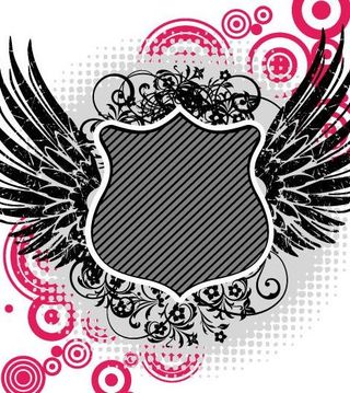 欧式怀旧盾牌主题矢量素材图片