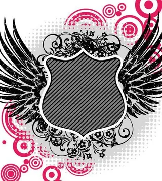 欧式怀旧盾牌主题矢量素材图片