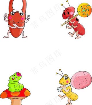 生物 卡通昆虫 昆虫大图片