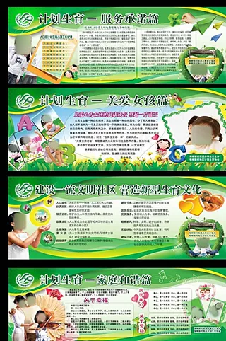 计划生育宣传系列社区文化展板图片