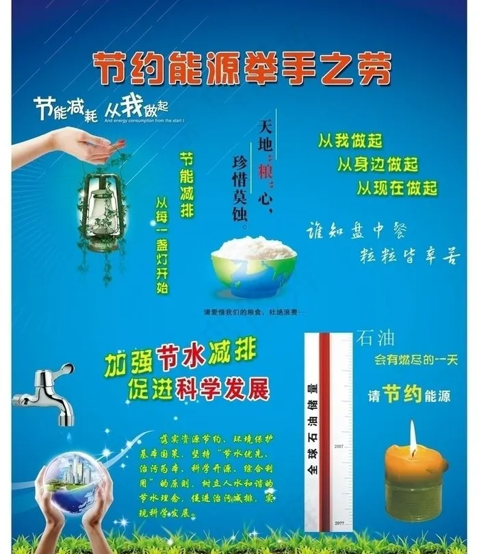 节约能源展板图片(3878X4751(DPI:50))psd模版下载