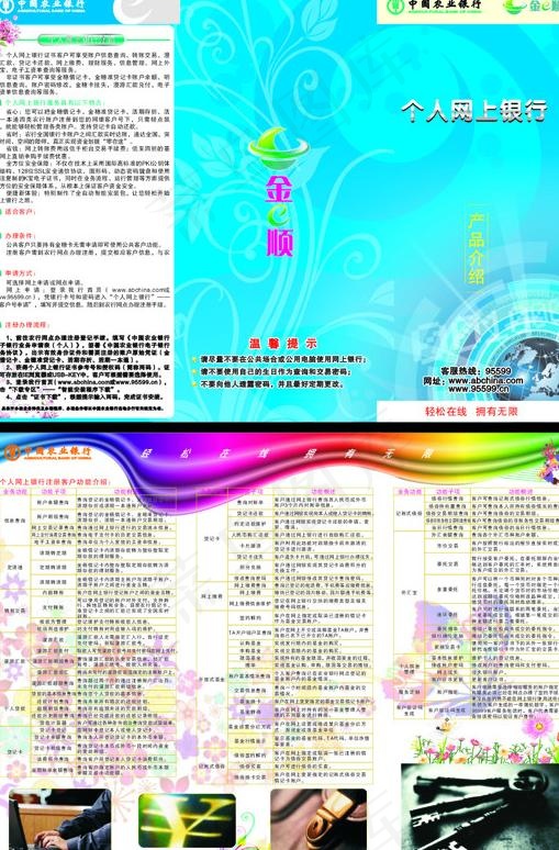 网上银行折页图片cdr矢量模版下载