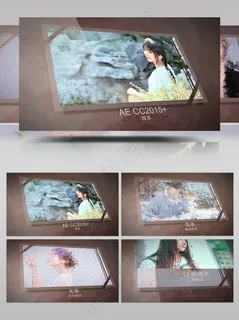 唯美粒子散开照片展示AE模板 唯美粒子散开照片展示AE模板