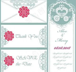 婚礼邀请卡图片