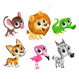 卡通狮子矢量设计