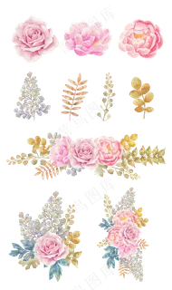 多种元素组合集合排列摆放PNG免扣...