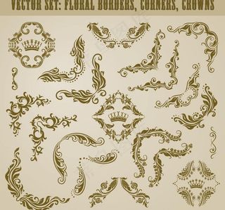 蝴蝶花纹 欧式花纹图片