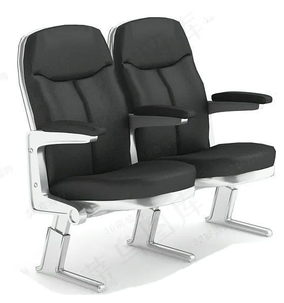 黑色汽车座椅3d模型