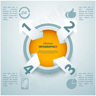 立体数字标签矢量素材