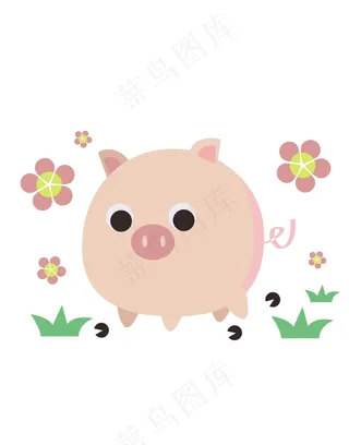 卡通动物图案小猪