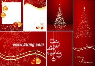 圣诞节红色喜庆背景矢量素材