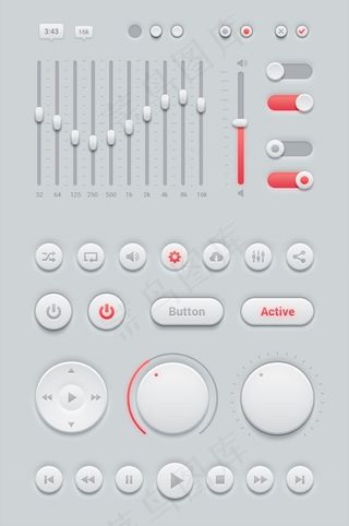 播放器按钮 UI按钮 播放器