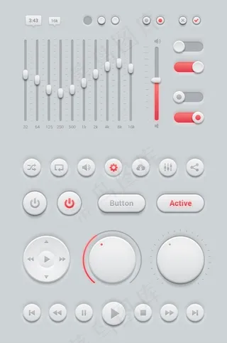 播放器按钮 UI按钮 播放器