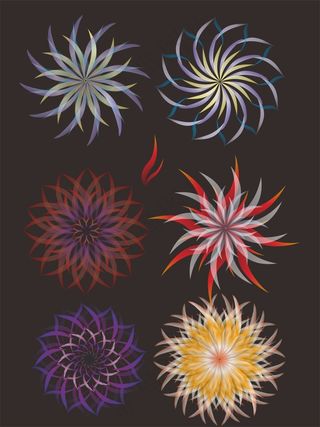 光束光照光效花型背景矢量素材