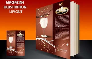 葡萄酒花纹企业封面杂志设计背景图片