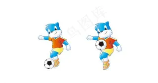 蓝猫踢足球图片