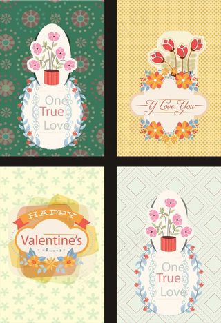 矢量花纹底纹背景清新海报