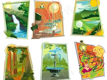 瀑布的海滨高尔夫球场伍兹喷泉的喜悦