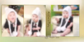 儿童影楼相册模版百天宝宝女孩