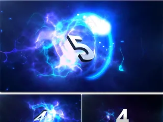 3D科技蓝色灯光5秒倒计时高清视频...