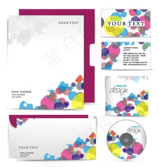 精美气泡vi矢量素材