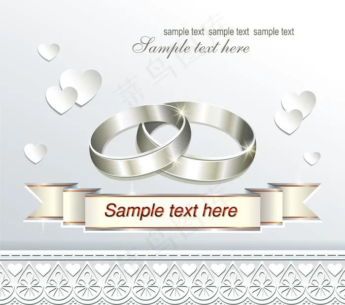 婚礼邀请卡图片eps,ai矢量模版下载