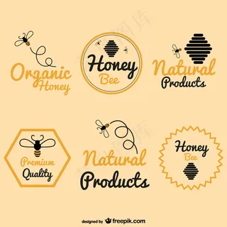 蜜蜂蜂蜜标识包