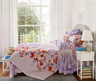 花卉床品韩式卧房图片