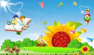 幼儿园卡通展版图片