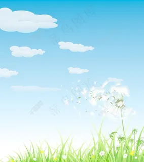 春天背景矢量插画