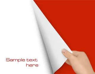 手翻书页的逼真效果矢量素材